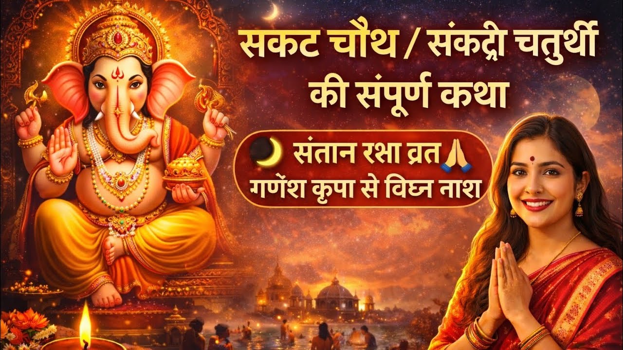 🙏🌿 गणेश चौथ / चौथ / संकष्टी चतुर्थी की संपूर्ण कथा 🌙 | संतान रक्षा व्रत | गणेश कृपा से विघ्न नाश 🙏🌿 