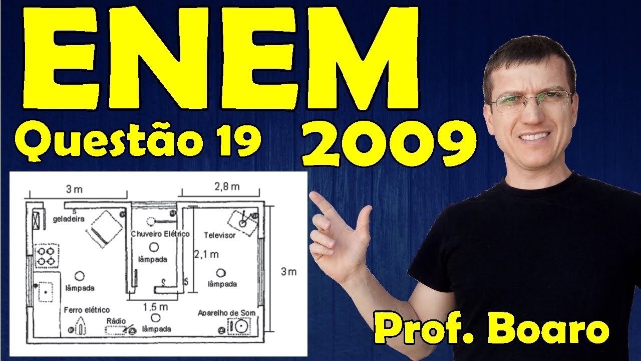 ENEM 2009 - Física - Eletricidade - Questão 19 resolvida (Caderno Azul) - Prof. Marcelo Boaro