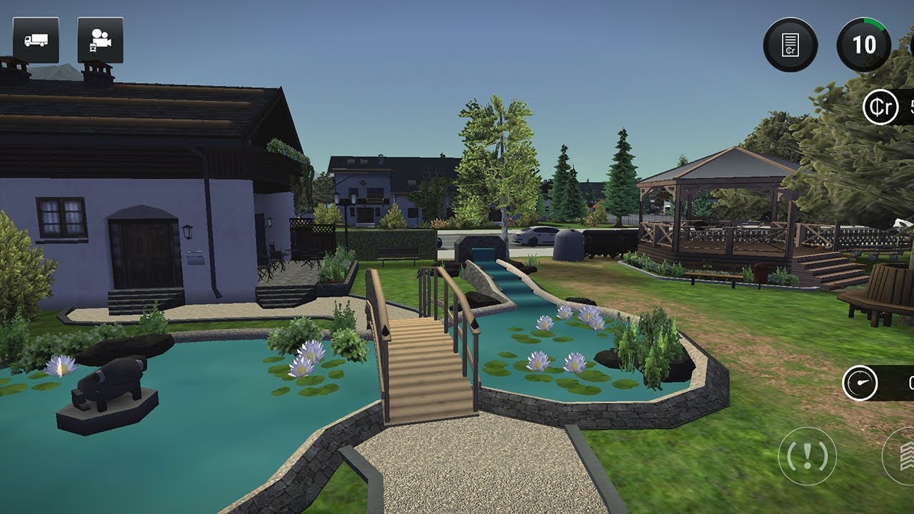Construction Simulator 3 — LANDSCAPING: POND WITH A BRIDGE