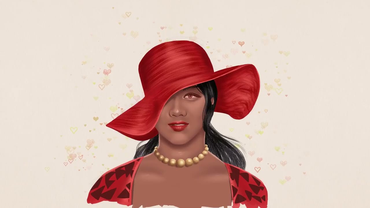 digipainting of girl in hat