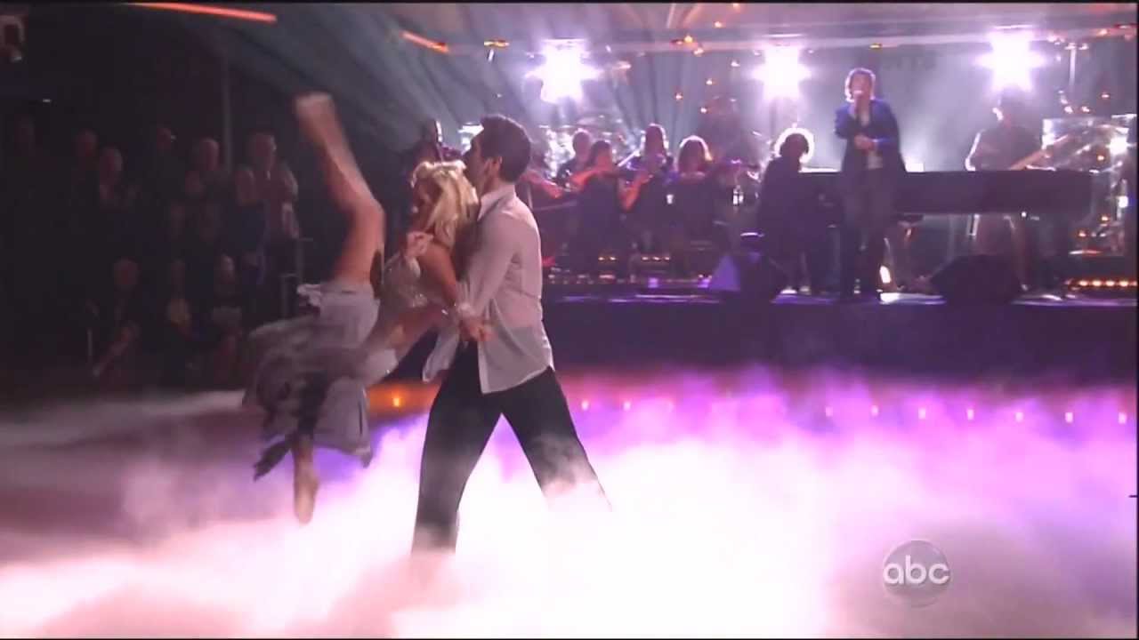 Josh Groban singing Brave with Dmitry Chaplin & Chelsie Hightower dancing on DWTS 3-26-13