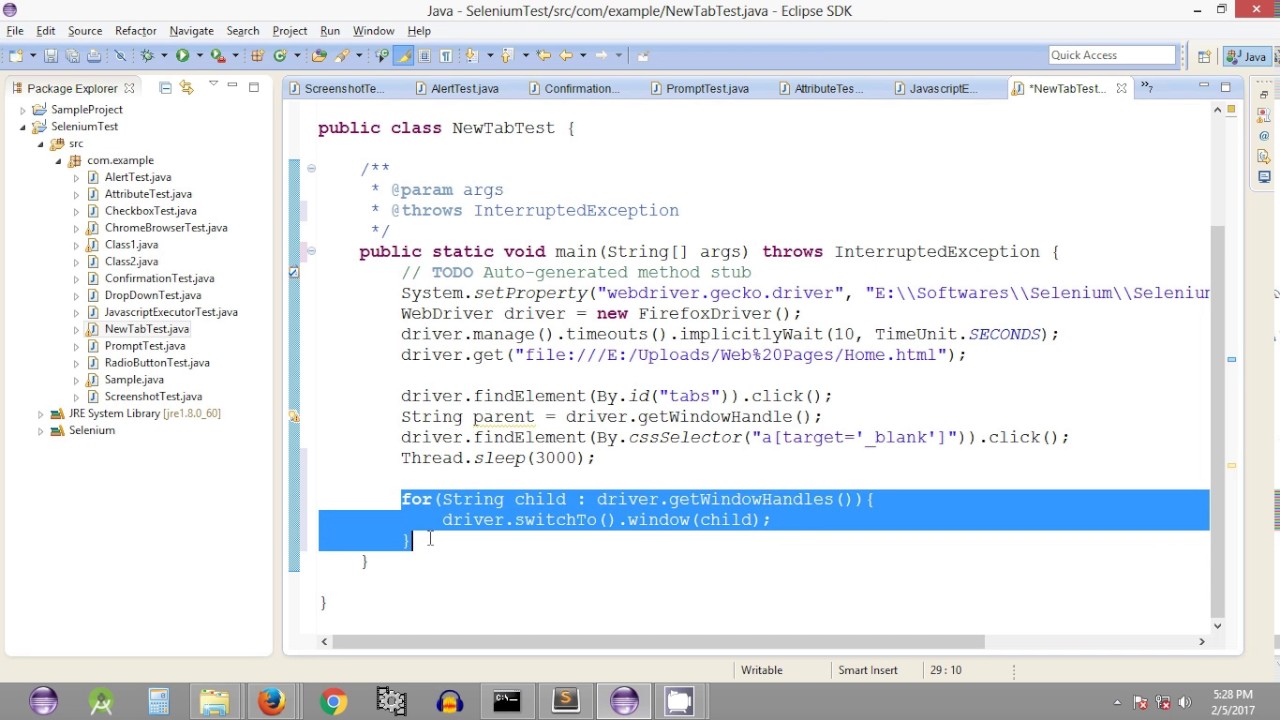 Selenium Tutorial #39 - Selenium WebDriver - Working with Browser Tabs - Part 2