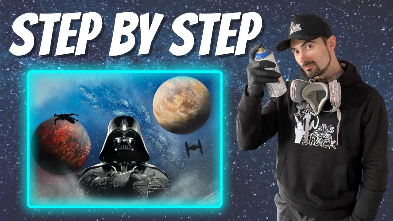 A 3 minute Darth Vader Painting - Star Wars Spray Paint Art