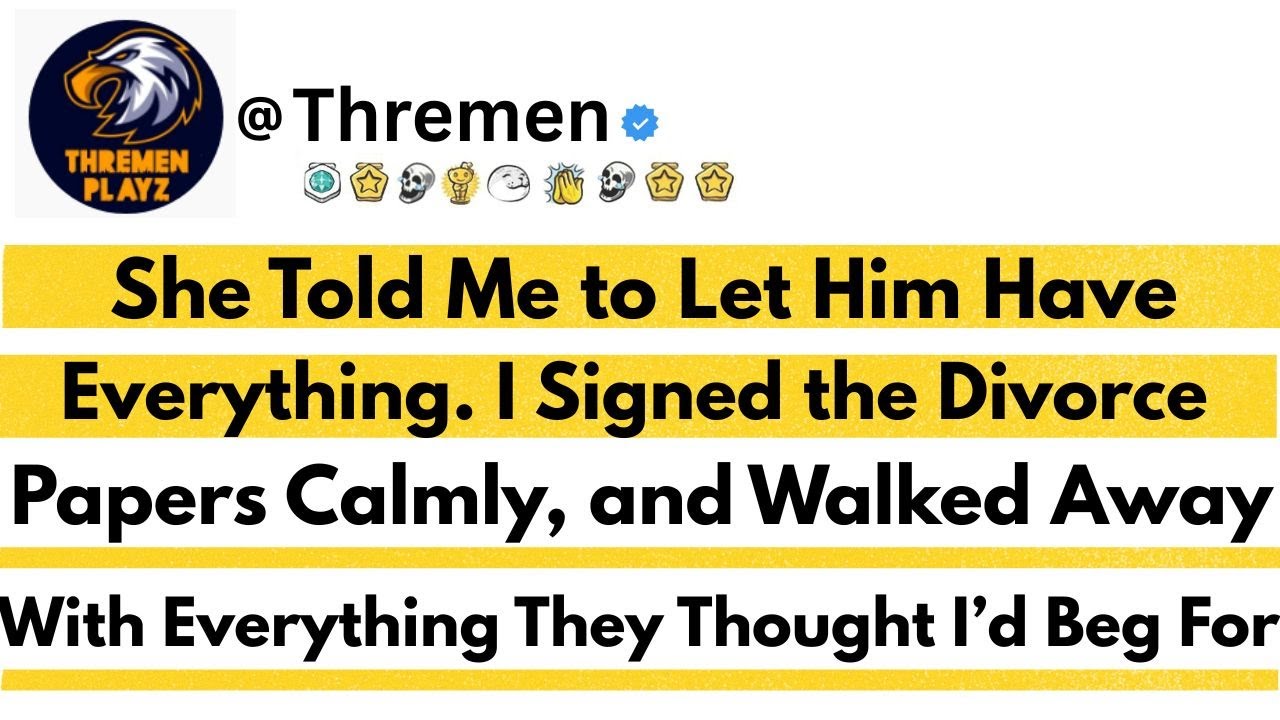 She Told Me to Let Him Have Everything  I Signed the Divorce Papers Calmly and