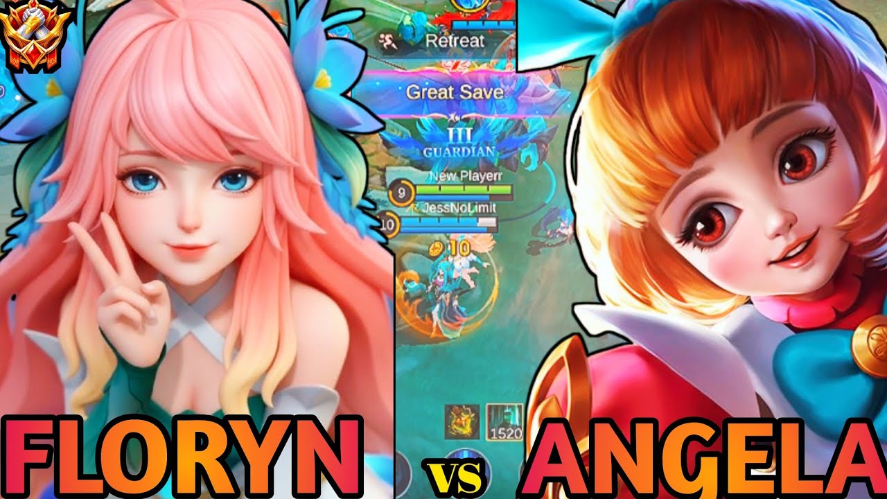 Comeback!! Floryn vs Angela Healer War | 25 Assists Expert Wingman Massive Heal | Moba Legends 5v5 