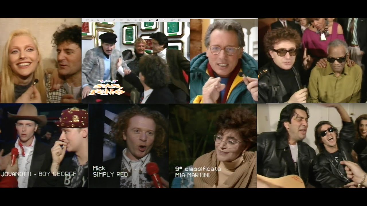 W Sanremo 1989 Oxa Leali Ray Charles Simply Red Jovanotti Boy George Jannacci Vanoni Mia Martini etc