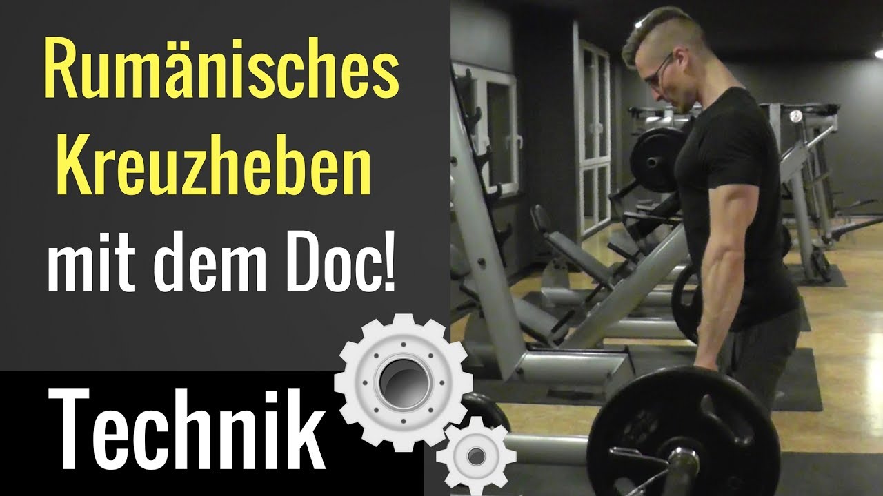 Rumänisches Kreuzheben richtig ausführen | Unteren Rücken, Beinbizeps & Po trainieren | Doc.Mischa