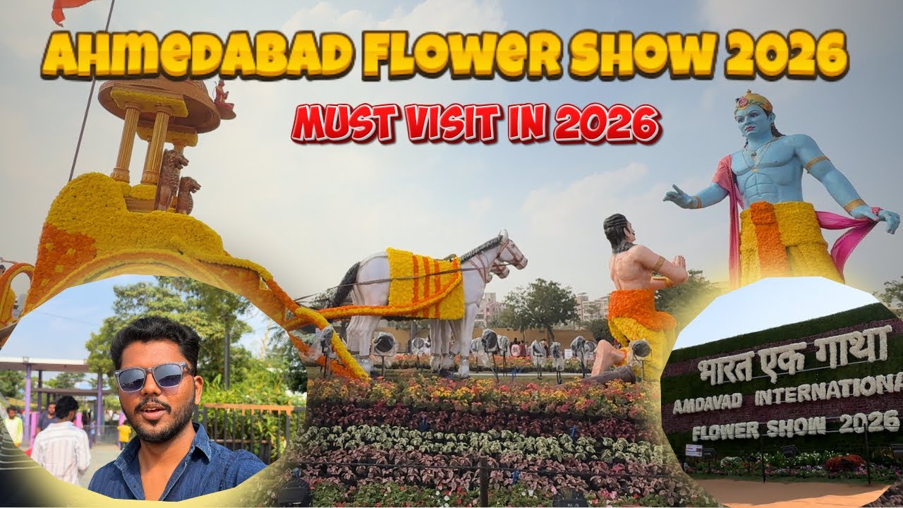 Ahmedabad International Flower Show 2026 🌸 | Full Tour VLOG | #amdavad #flowershow2026 