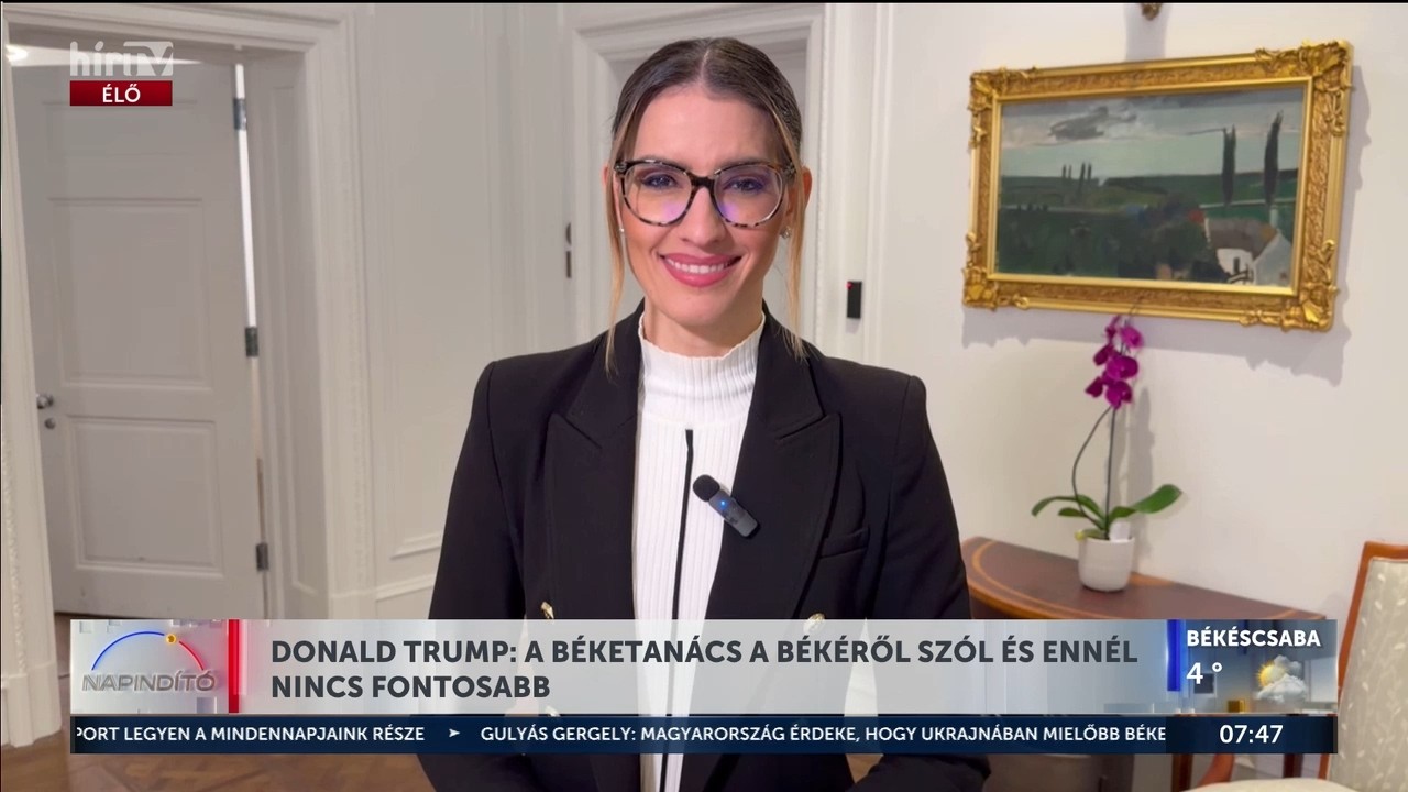 Donald Trump: A Béketanács a békéről szól és ennél nincs fontosabb - HírTV