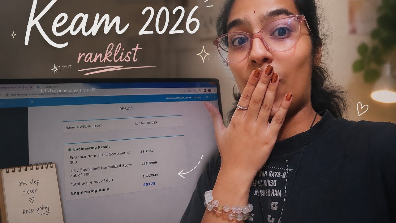 KEAM 2026 rank list published✅🤝 #keam2026 #keamrank #engineering #explore #trending #plustwo #fyp