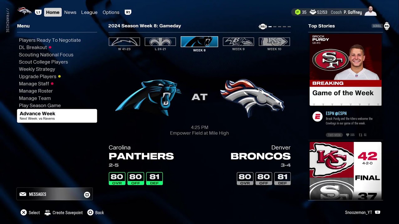 Как поставить игрока на IR и снять его в Madden 25