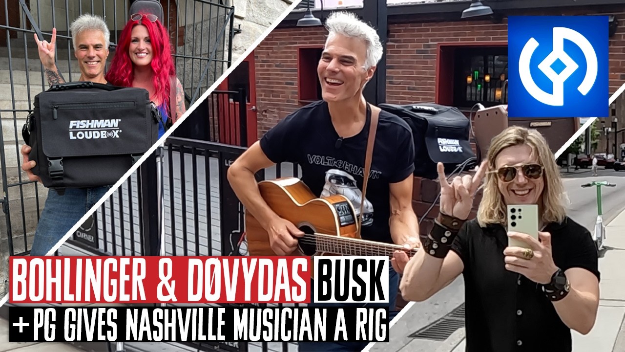 Bohlinger Busks in Nashville and Gives Musician His Takamine Guitar & Fishman Amp + D&Oslash;VYDAS Cameo