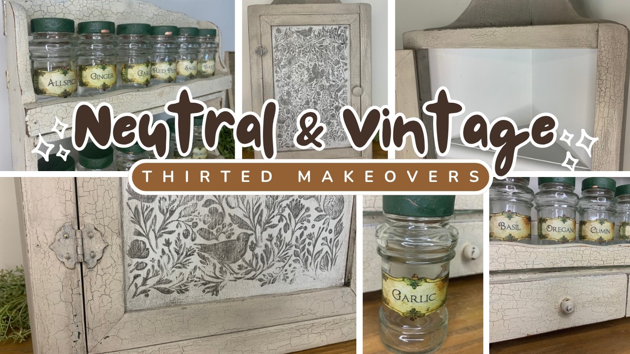 Thrift Store Makeovers in Neutral Tones with Vintage vibes
