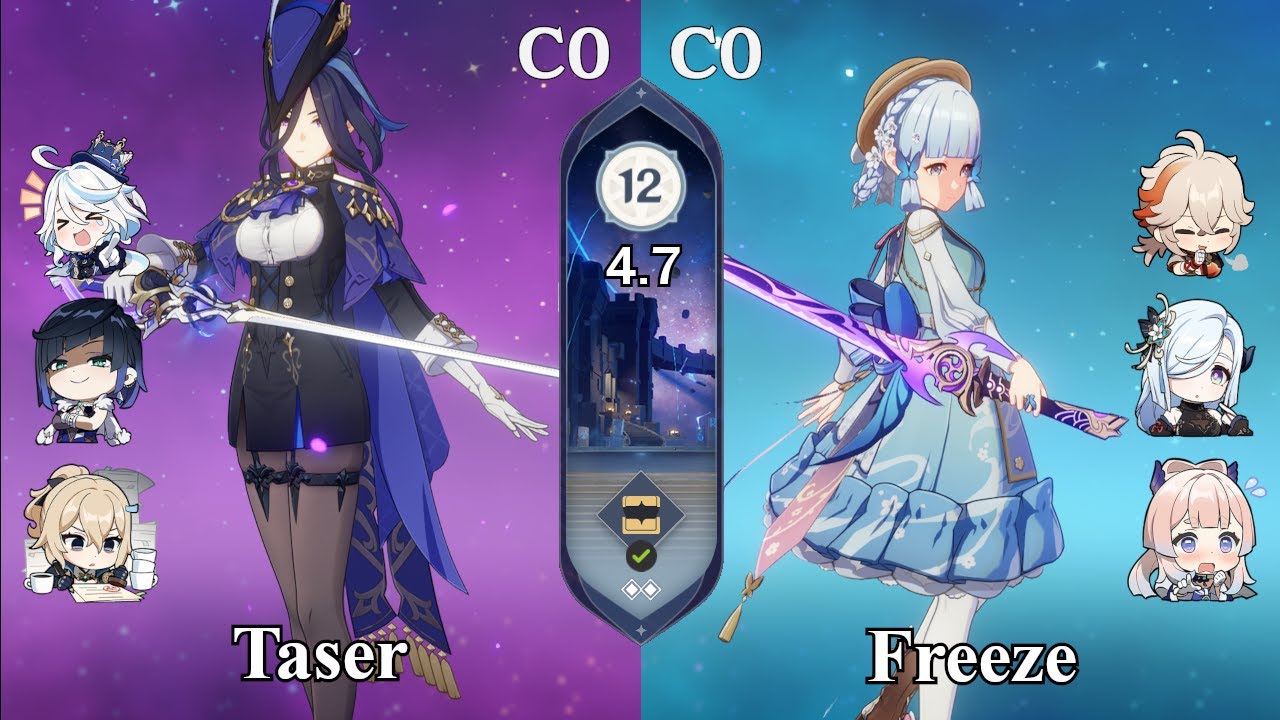 C0R1 Clorinde Taser & C0R1 Ayaka Freeze | Spiral Abyss 4.7 | Genshin Impact