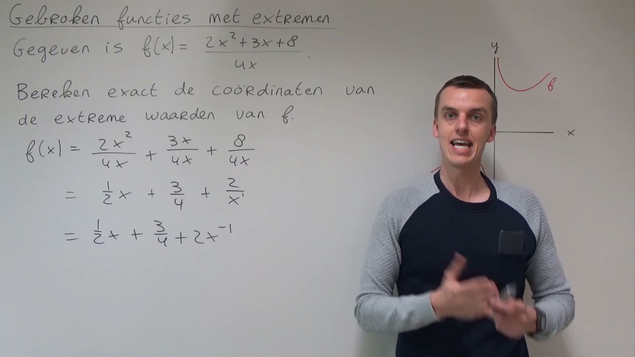 Gebroken functies met extremen (HAVO wiskunde B)