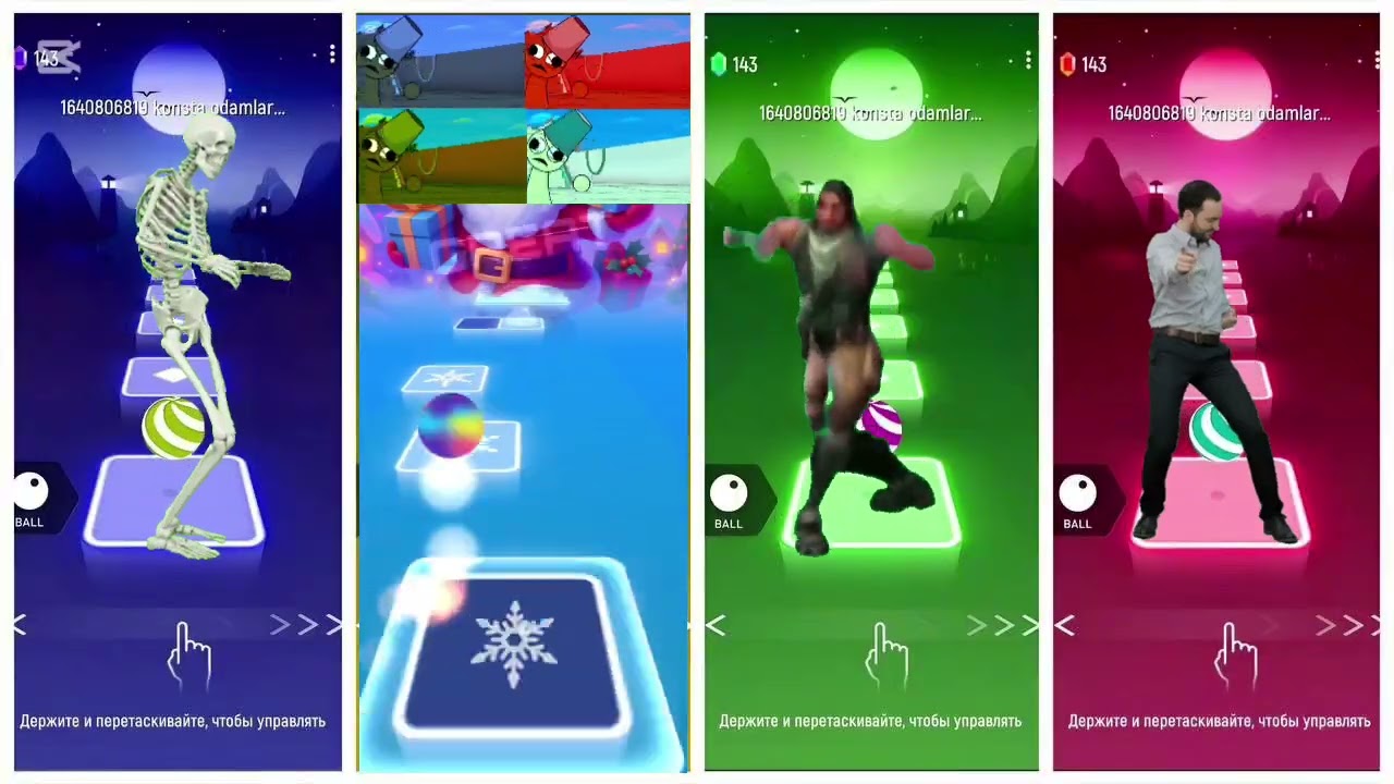 Tiles hop 🆚️ Sprunki 💯dance people 🎶fun video