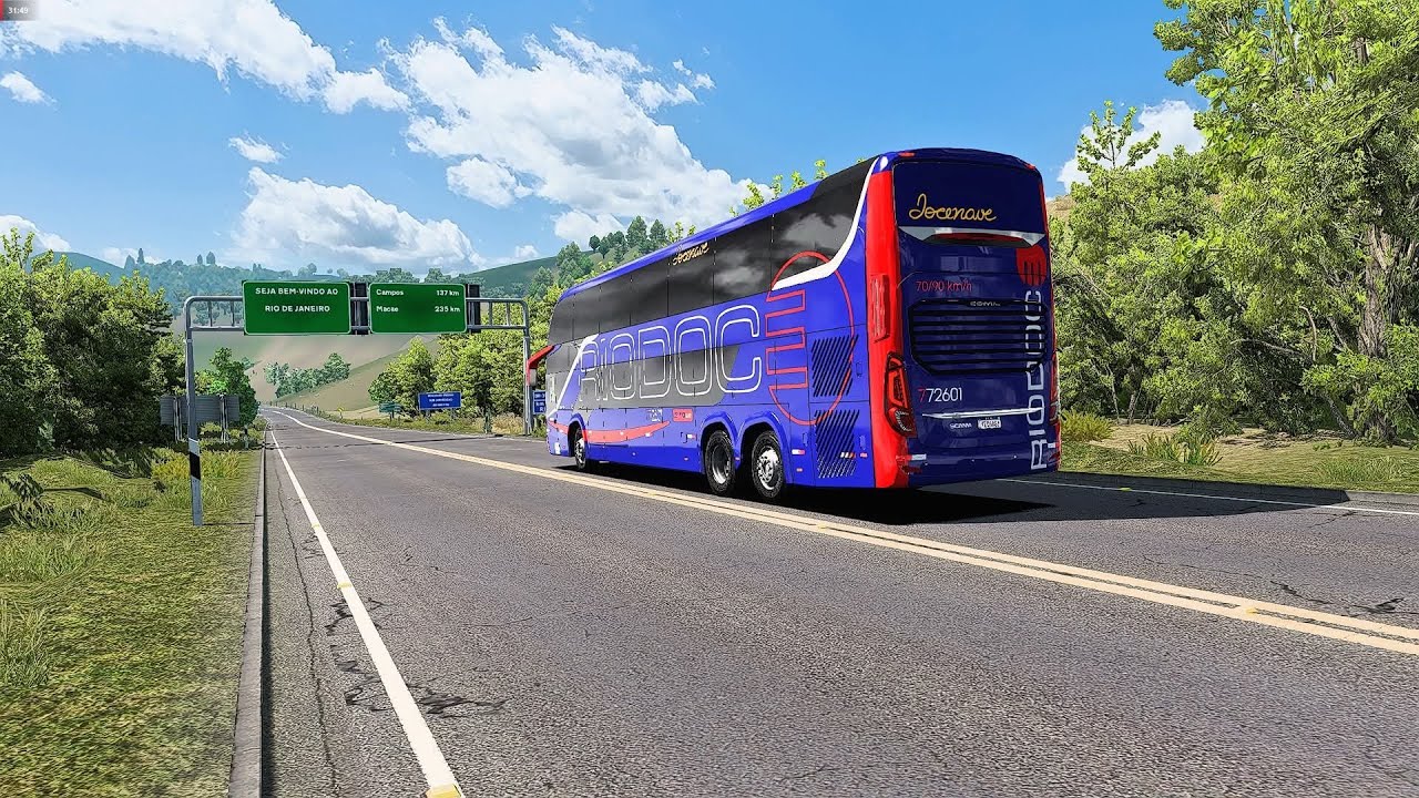 MAPA EAA !  BARBACENA-MG X GUARAPARI-ES ! INVITUS DD !  SCANIA K500 !