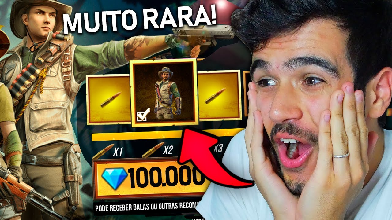 LIBEREI A NOVA MAIS RARA SKIN DO AVENTUREIRO NO FREE FIRE E...