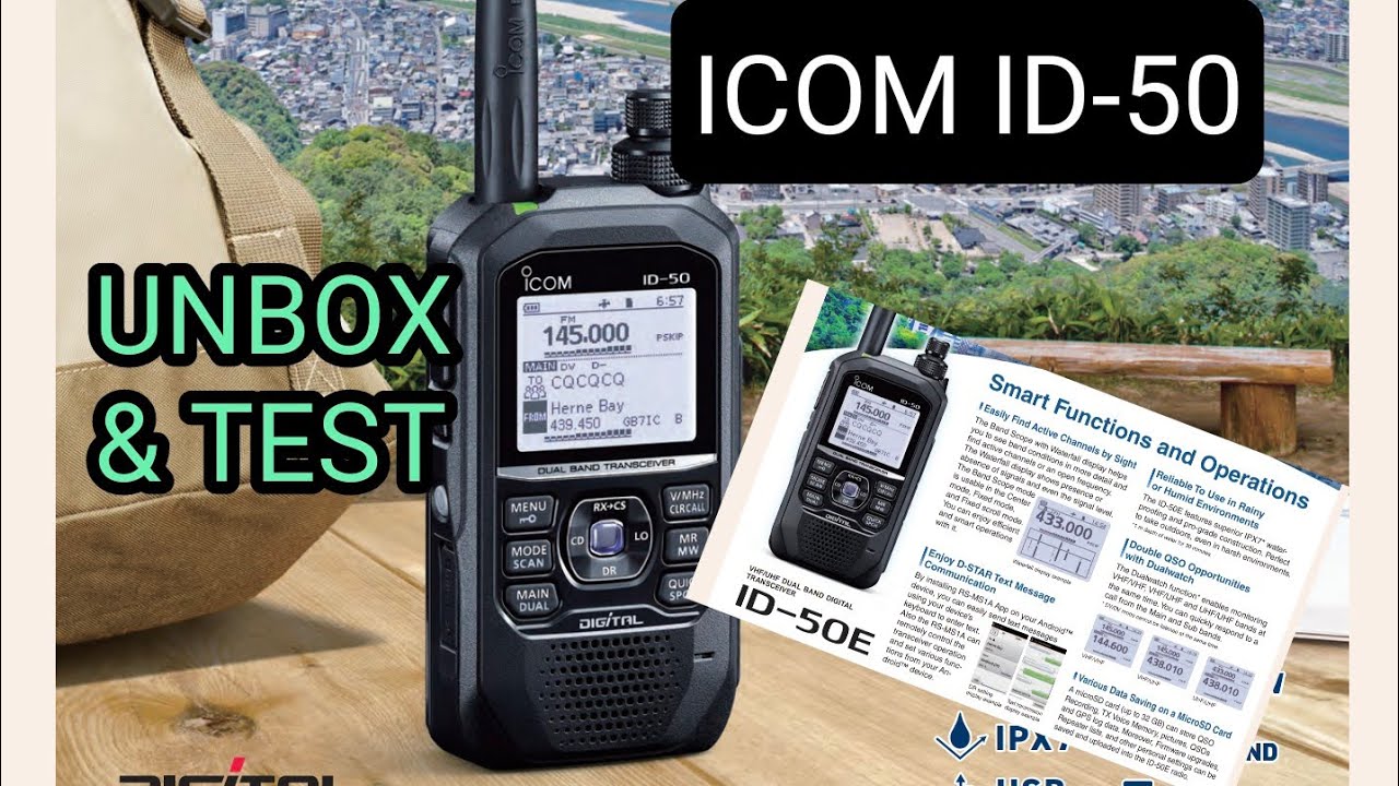 ICOM ID-50 UNBOX & FULL OVERVIEW
