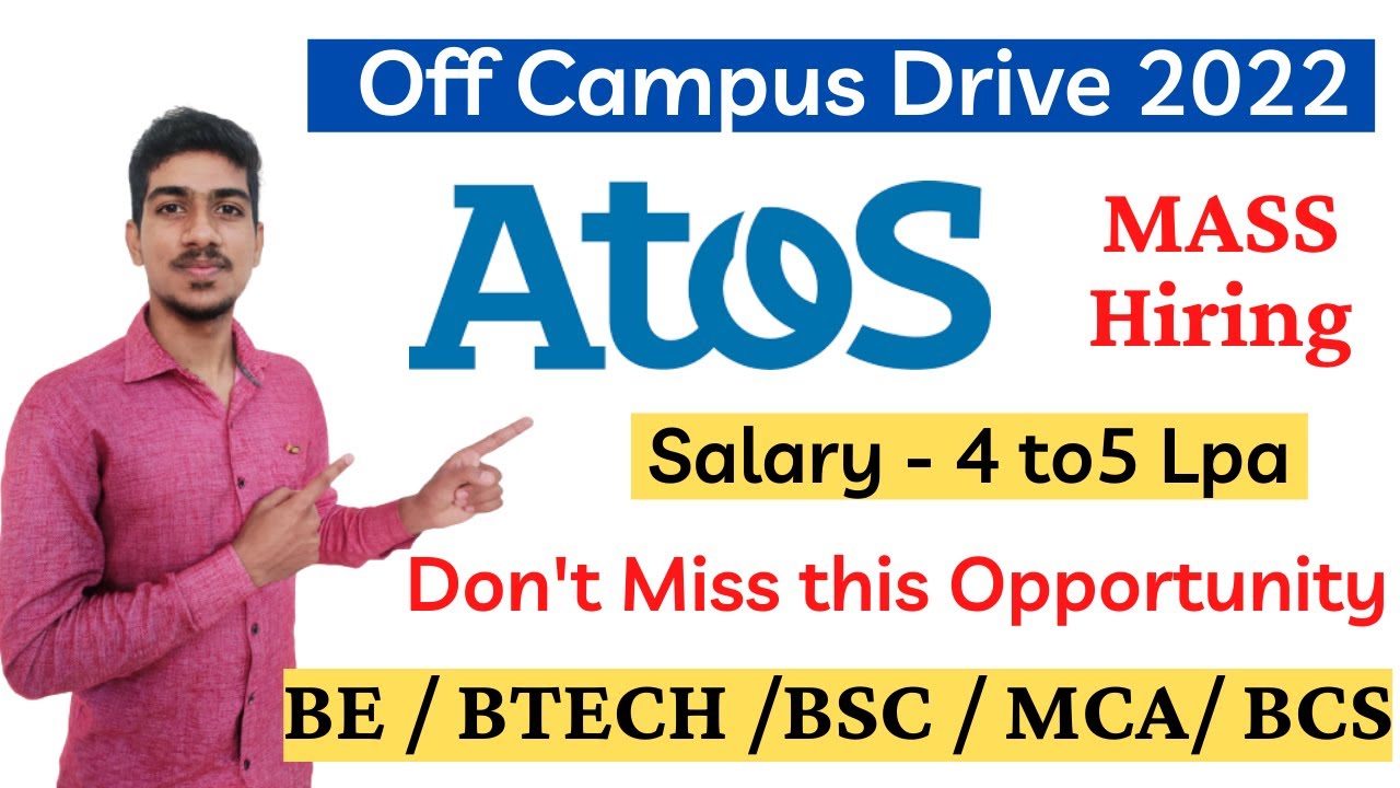 Atos Syntel Recruitment 2022 | Atos Syntel Off Campus Drive 2022 | Atos Syntel Freshers Hiring