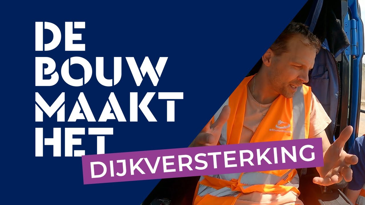 Kraanmachinisten graven op centimeter nauwkeurig bij dijkversterking Waal | De bouw maakt het