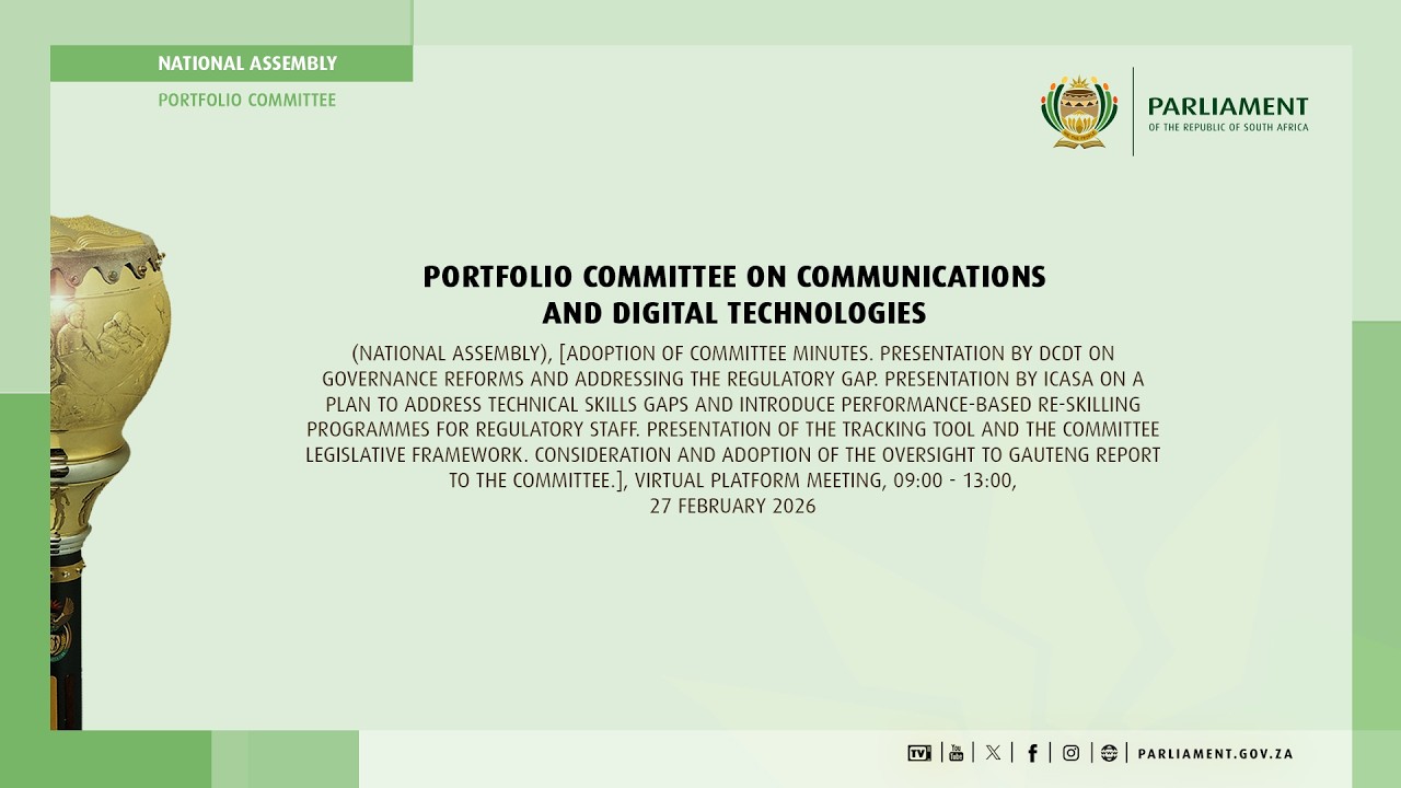 Portfolio Committee on Communications and Digital Technologies, 27 February 2026