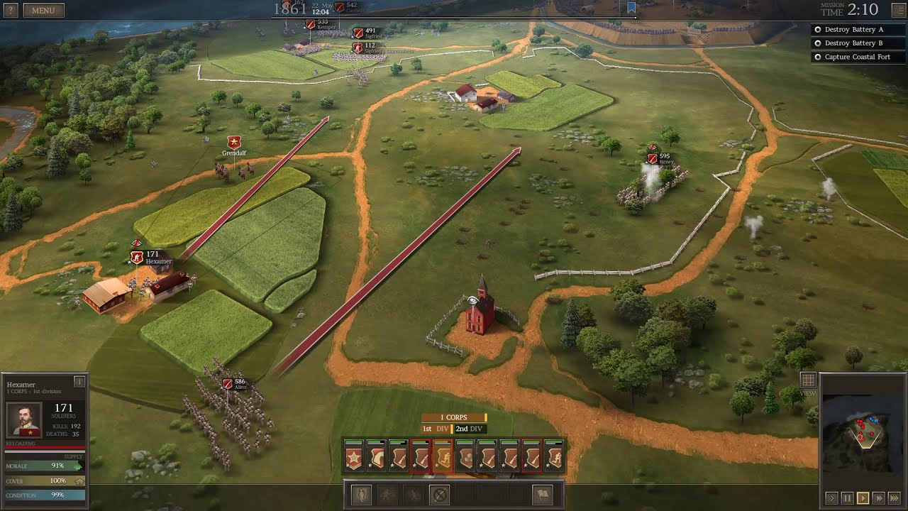 UGCW: CSA campaign (legendary mode). Part 1 - Potomac Fort.