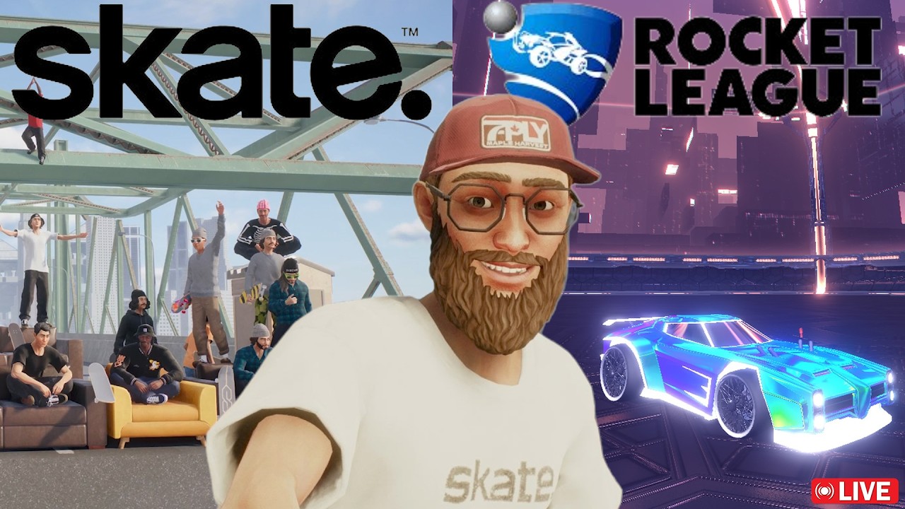 SKATE SUNDAY | COME JOIN THE LOBBY | Rocket League after | ROAD TO 5K