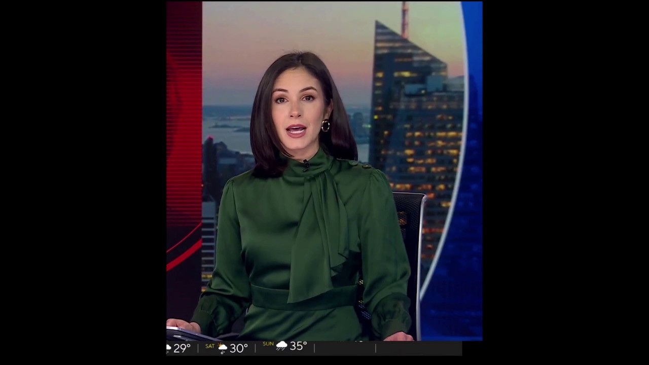Ali Bauman in a green satin dress (12-24-2025)
