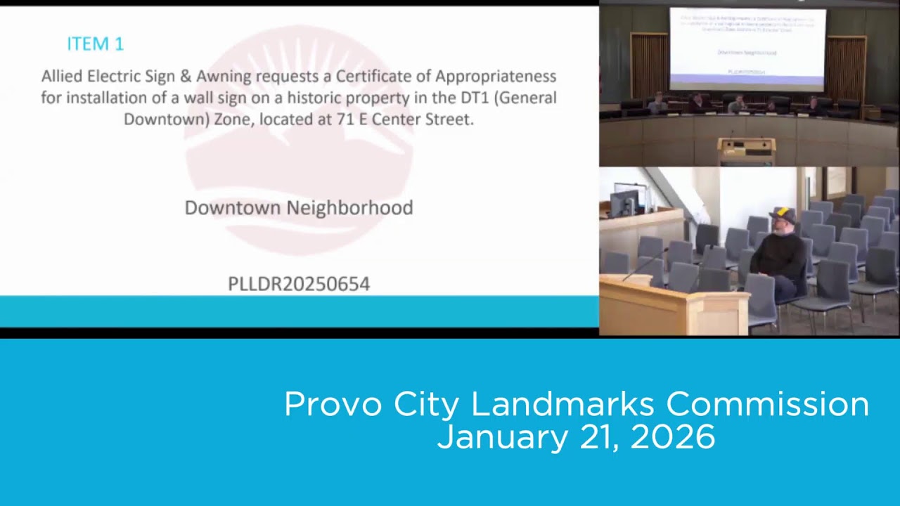 PROVO CITY Landmarks Commission | January 21, 2026
