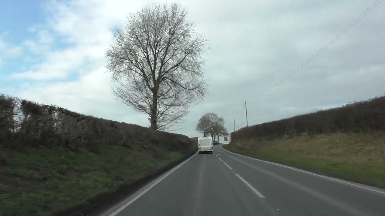 Driving On The A443 & A456 From Worcester Through Great Witley & Newnham To Tenbury Wells, England