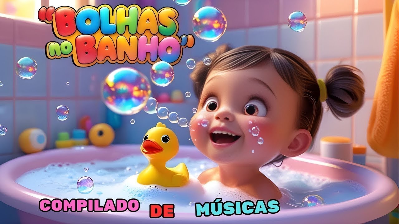 MÚSICA INFANTIL : BOLHAS NO BANHO  E OUTRAS MÚSICAS #3palavrinhas #GALINHAPINTADINHA