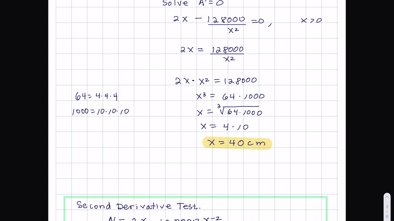 Optimization Problems: A Box with a Square Base and no Top