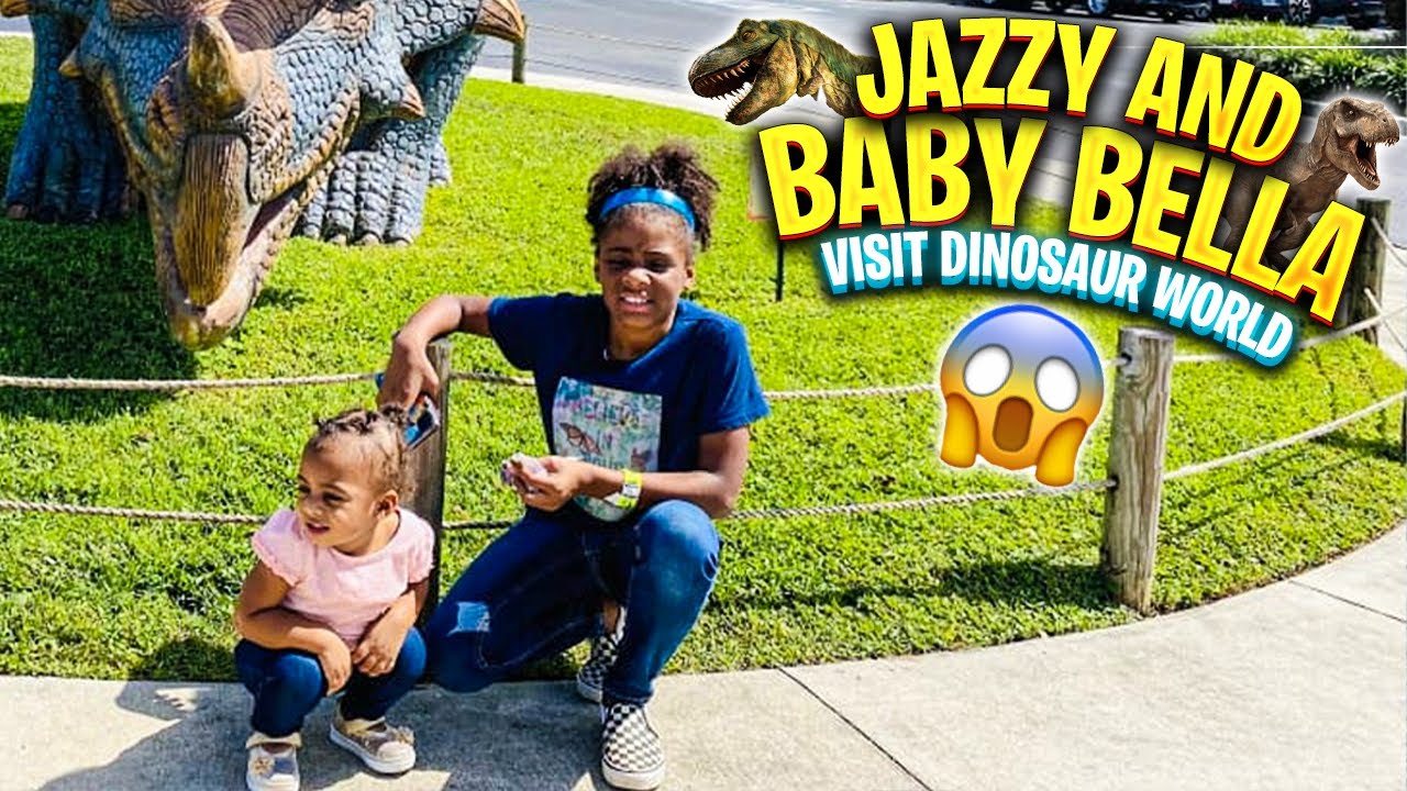 Jazzy and Baby Bella visit Dinosaur World 🦖
