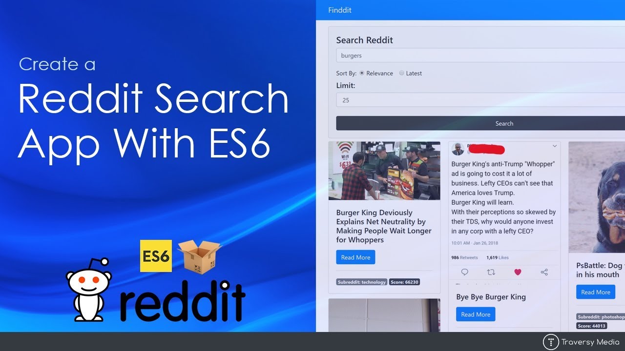 Build a Reddit Search App With ES6, Fetch & Parcel