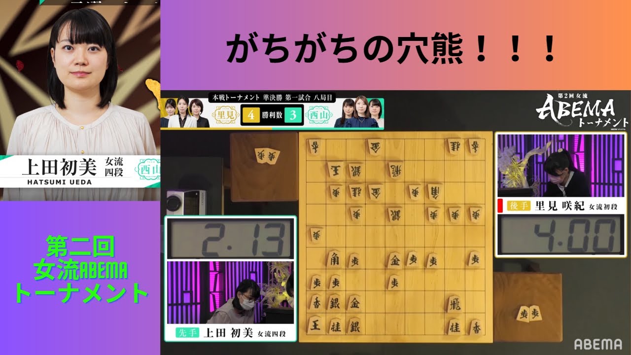 【ダイジェスト】第2回女流ABEMAトーナメント | エピソード#8 準決勝 第一試合　チーム里見 VS チーム西山　※再アップ