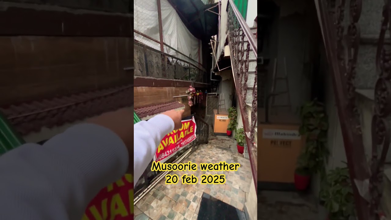 Musoorie weather 20 feb 2025  || cheapest hotel price in Musoorie