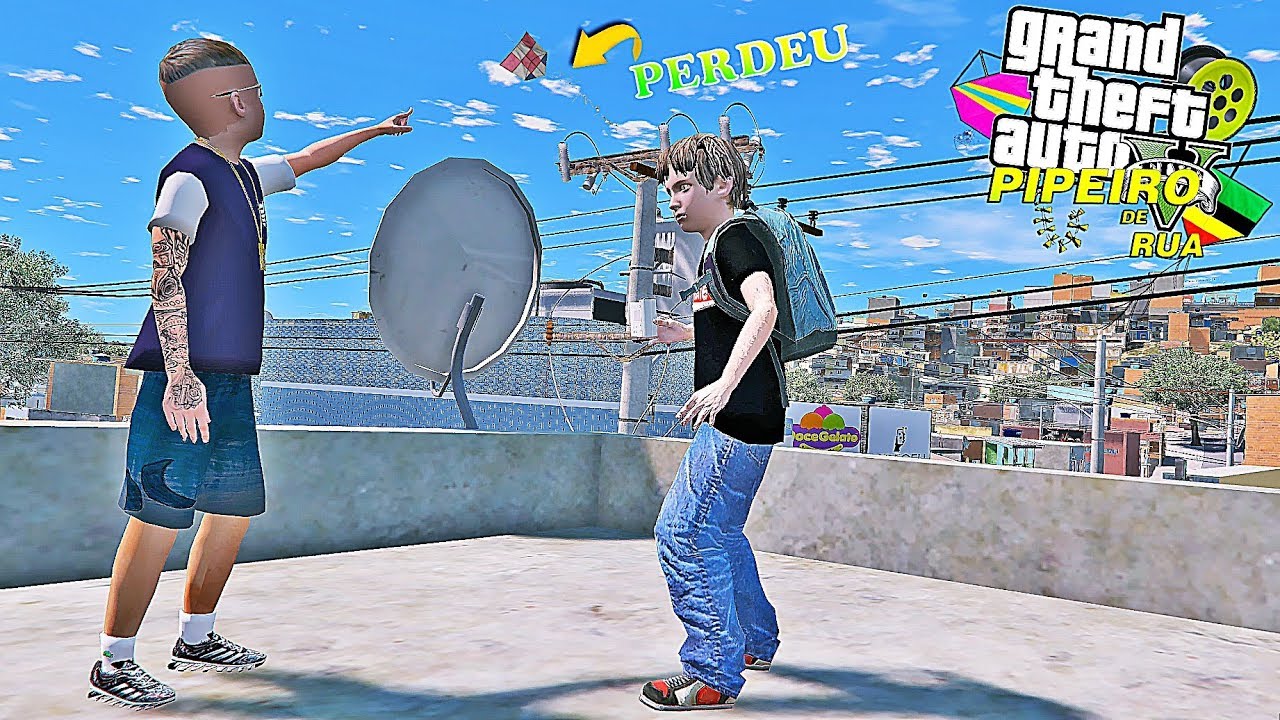 GTA V : VIDA DE PIPEIRO DE RUA - &Eacute; FERIAS E COM 1000 JARDAS DA LINHA CHILENA O VENTO LEVOU A PIPA