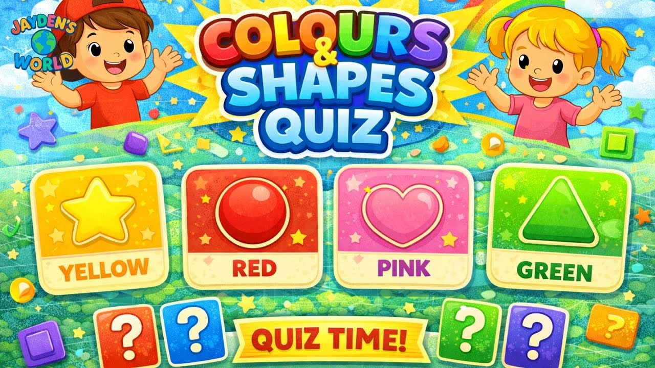 Colours and Shapes Quiz | Preschool Learning Fun