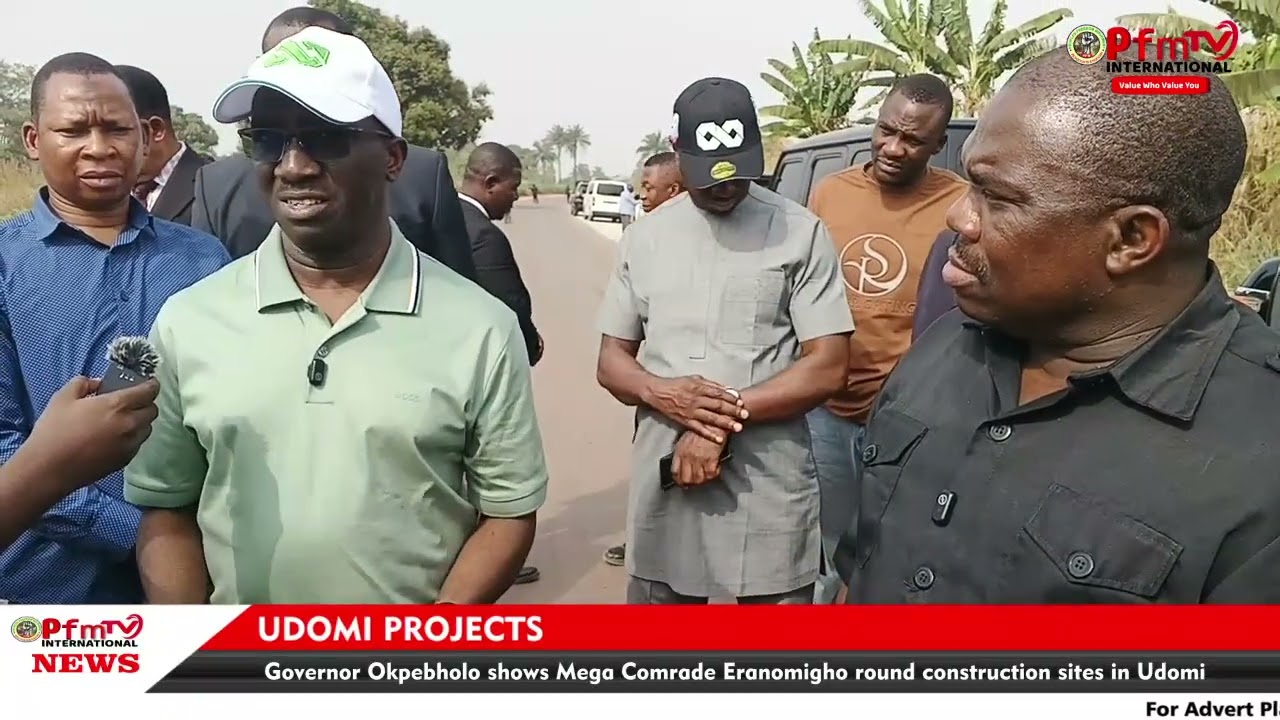 Governor Okpebholo shows Mega Comrade round construction sites in Udomie.