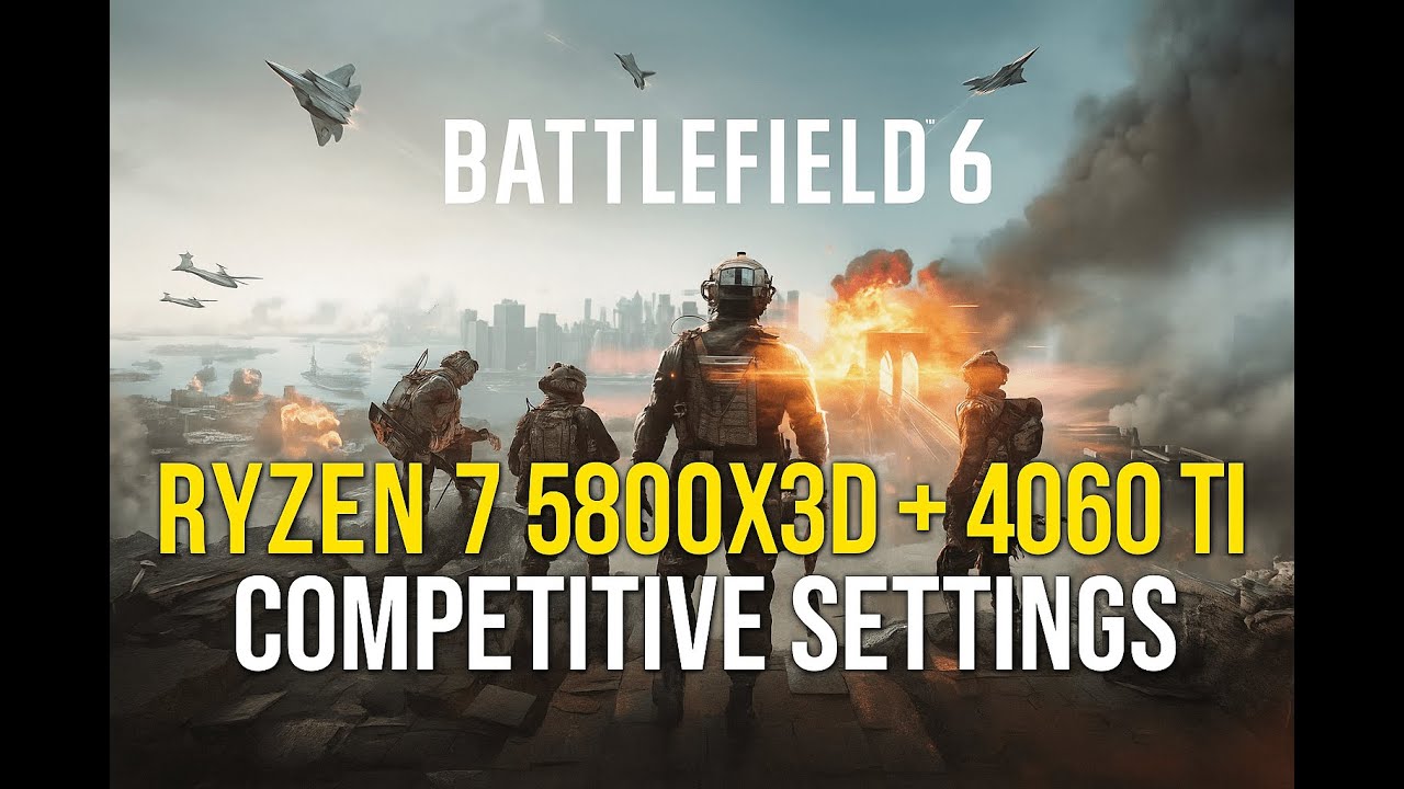 Benchmark BattleField - Ryzen 7 5800X3D + 4060 Ti 8 GB  - Competitive Settings - Config. Competitivo