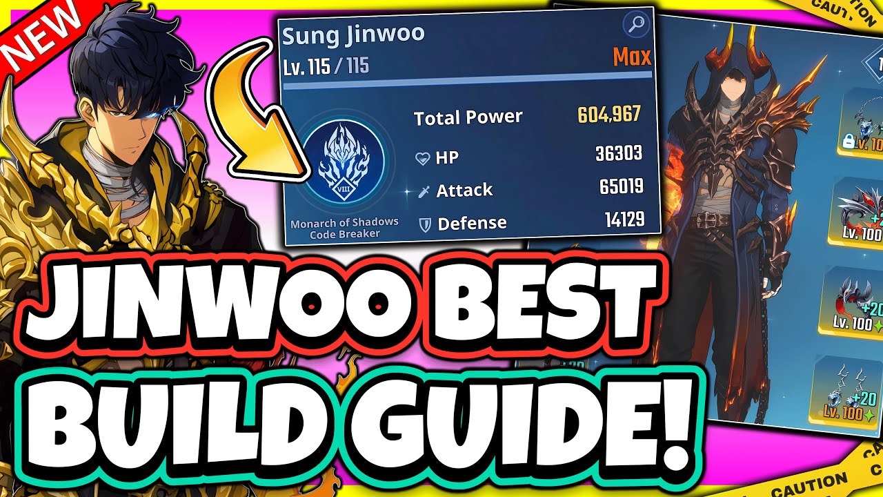 NEW SUNG JINWOO BUILD GUIDE! Artifacts / Stats / Gems / Weapons Power & More [Solo Leveling: Arise]