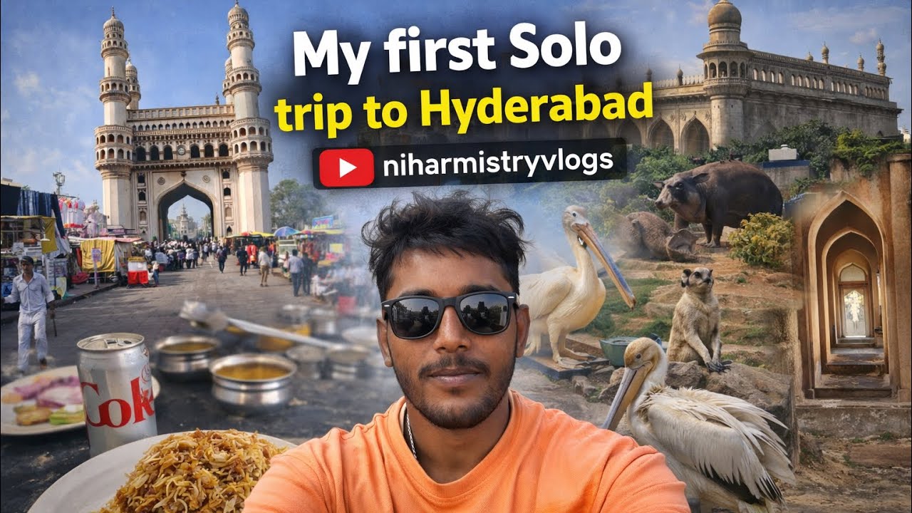 My first Solo trip in Hyderabad #solo #travel #vlogs #charminar #travelvlog 