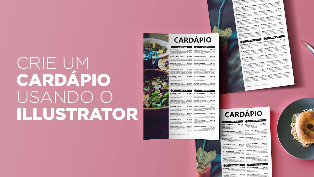 Como criar um cardápio no Illustrator
