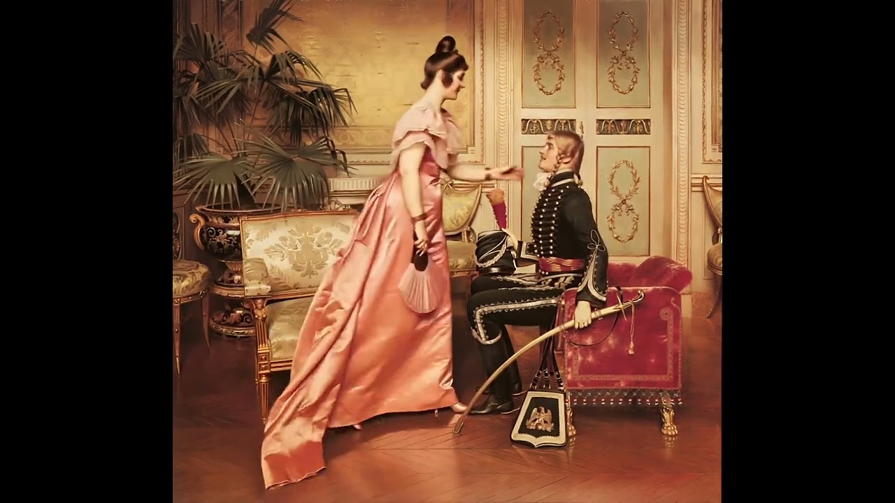 le hussard et la dame à partir d'une toile romantique du XIXe - Révolution