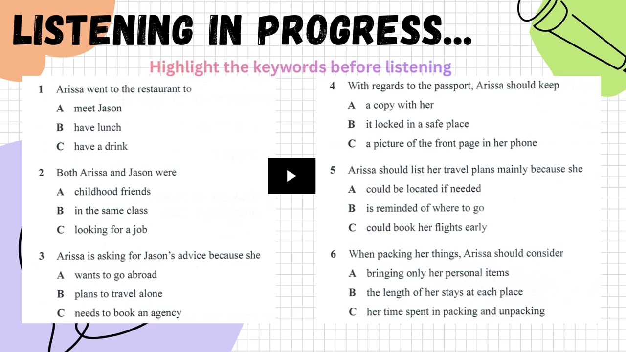 MUET Listening Past Year Paper Practice (2021 Session 1 Part 1)