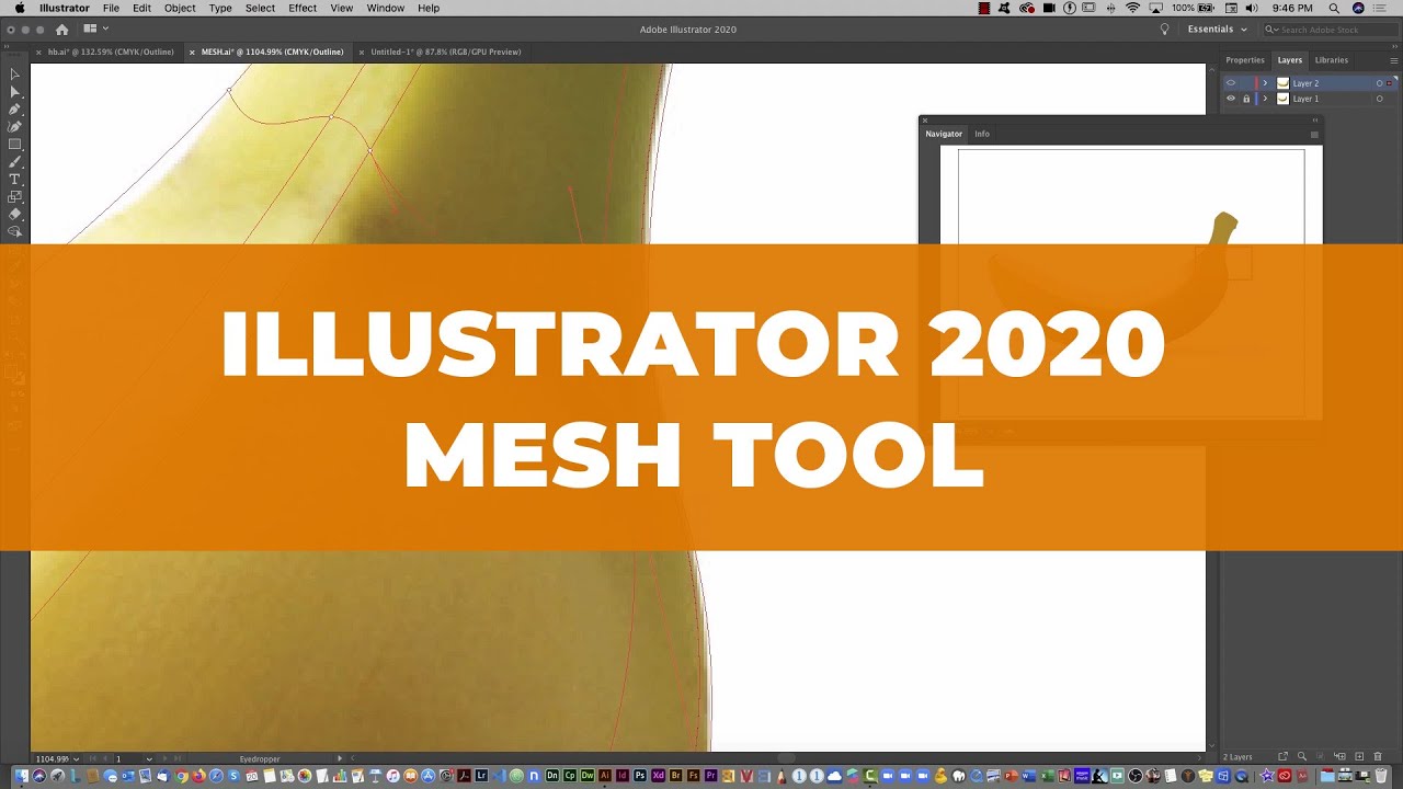 How to use the Mesh Tool in Illustrator CC 2020