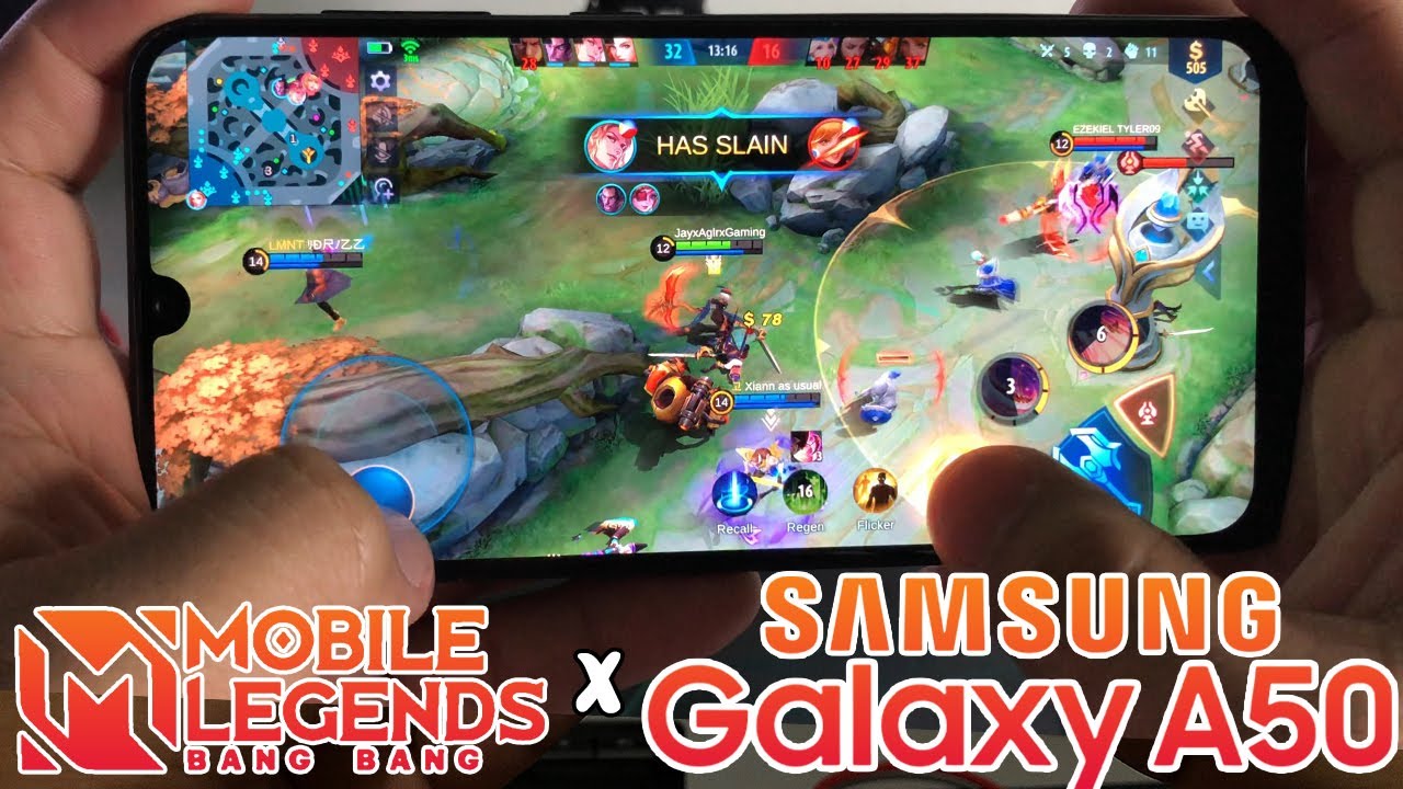 Mobile Legends: Bang Bang Gameplay on SAMSUNG GALAXY A50 (6/128) in 2021? | Handcam! [4K]