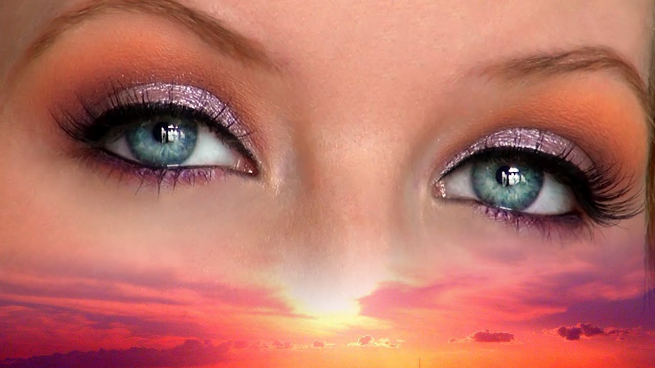Purple Orange Sunset Eyes Tutorial (from Haul Video)
