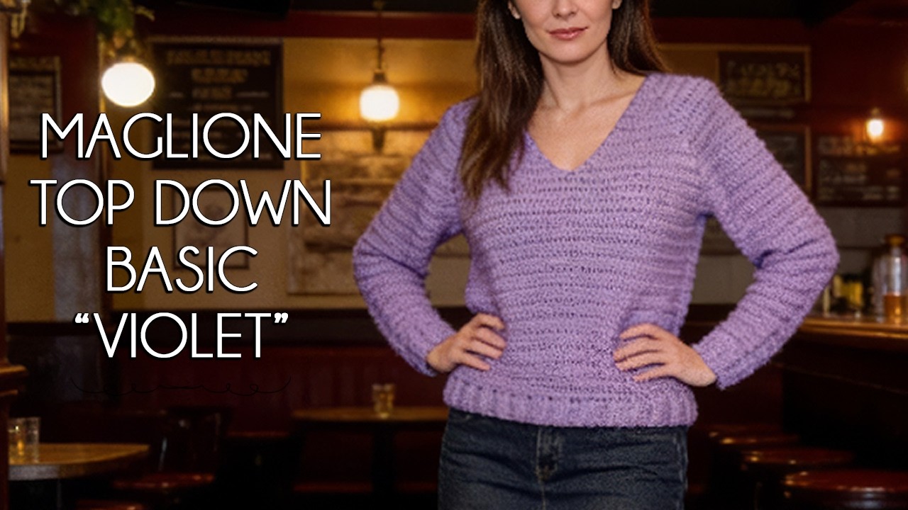Maglione Basic Top Down a V 